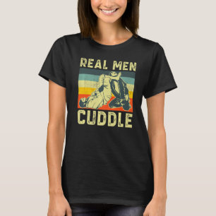 Real Men Cuddle Vintag BJJ Brazilian Jiu Jitsu P T-Shirt