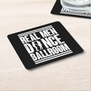 Real Men Dance Ballroom - Geschenk Ballroom Dancer Rechteckiger Pappuntersetzer