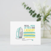 Real Men Do Wäsche Postkarte (Stehend Vorderseite)