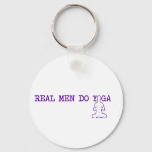 real men do yoga schlüsselanhänger