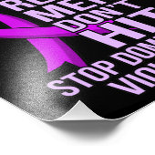Real Men Don't Hit Stop Domestic Violence Fotodruck (Ecke)