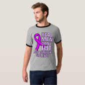Real Men Don't Hit Stop Domestic Violence T-Shirt (Vorne ganz)