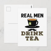 Real Men Drink Tea Cool Tea Drinker Lover Postkarte (Vorne/Hinten)