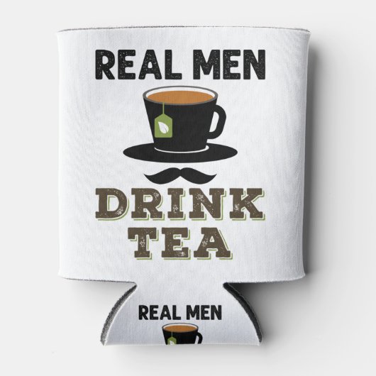 Real Men Drink Tee Cool Tea Drinker Lover Dosenkühler (Vorderseite)