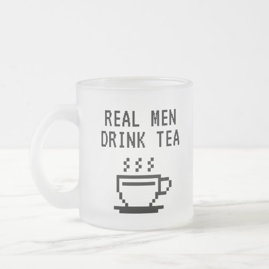 Real Men Drink Tee lustig Mattglastasse (Links)