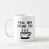 Real Men Drink Tee lustig weiß Kaffeetasse (Links)