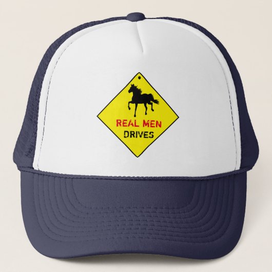 Real Men DRIVES - Trucker Hat Truckerkappe (Vorderseite)