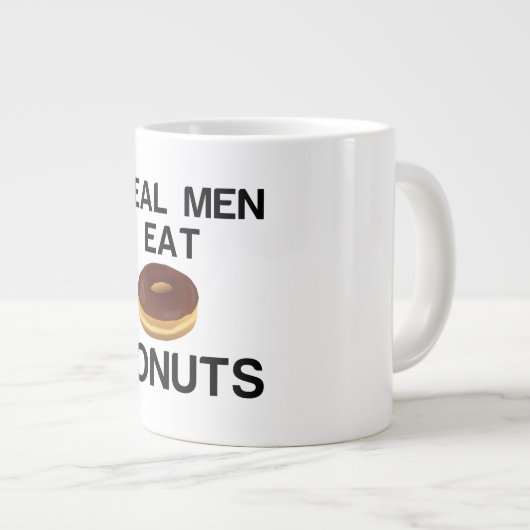REAL MEN EAT DONUTS Jumbo-Tasse (Vorderseite Rechts)