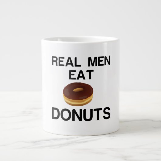 REAL MEN EAT DONUTS Jumbo-Tasse (Vorderseite)