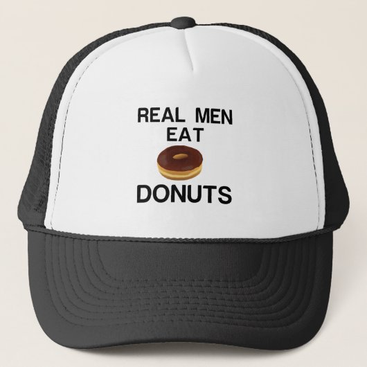 REAL MEN EAT DONUTS TRUCKERKAPPE (Vorderseite)