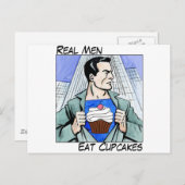 Real Men essen Cupcakes Postkarte (Vorne/Hinten)