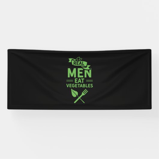 Real Men essen Gemüse Banner (Horizontal)