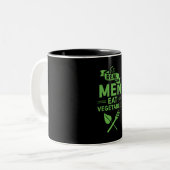 Real Men essen Gemüse Zweifarbige Tasse (Vorderseite Links)