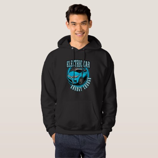 Real Men fahren Elektroauto E-Car Plug-In 1 Hoodie (Vorne ganz)