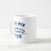 Real Men Fish Kaffeetasse (Vorderseite Links)