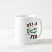 Real Men Fish Kaffeetasse (VorderseiteRechts)
