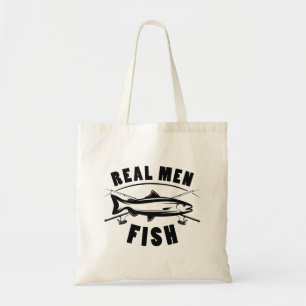 Real Men Fish Tragetasche