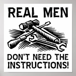 Real Men Funny Poster