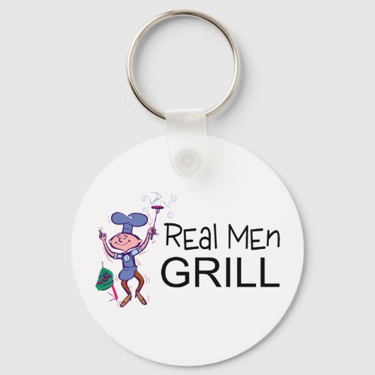 Real Men Grill Schlüsselanhänger (Vorderseite)