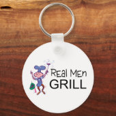 Real Men Grill Schlüsselanhänger (Vorderseite)