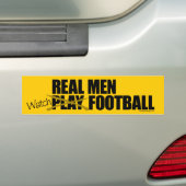 Real Men gucken Fußball Autoaufkleber (Auf Auto)