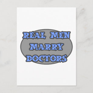 Real Men heiraten Ärzte Postkarte