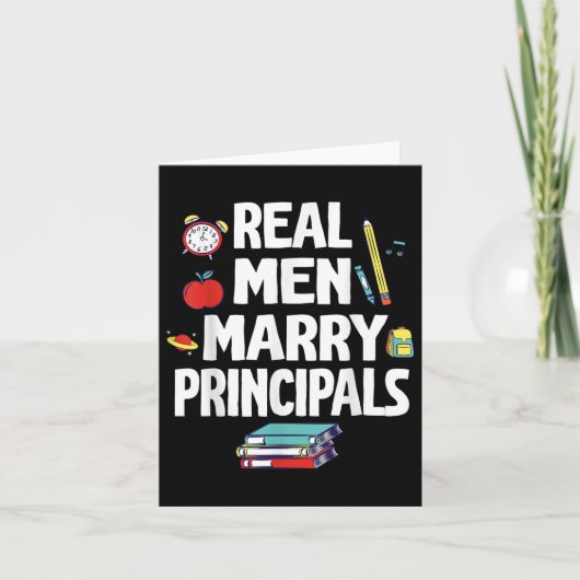 Real Men heiraten Principals Happy Wedding Verheir Karte (Vorderseite)
