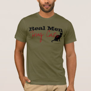 Real Men Hug Cats Kitty Liebe Funny Animal Lover T-Shirt