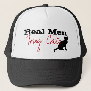 Real Men Hug Cats Kitty Liebe Funny Animal Lover Truckerkappe