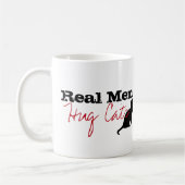 Real Men Hug Cats Kitty Liebe Funny Kaffeetasse (Links)