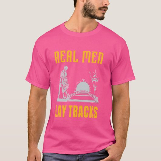 Real men legendäre Track Builder Railway Constru T-Shirt (Vorderseite)