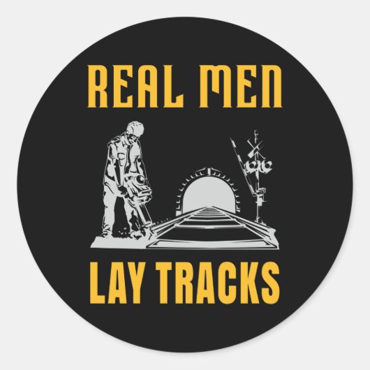 Real men legendäre Tracks Runder Aufkleber (Vorderseite)