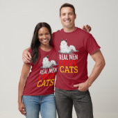 Real Men Liebe Cats Design T-Shirt (Unisex)
