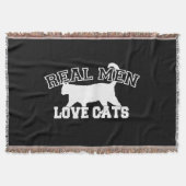 Real Men Liebe Cats Diese hier ist weiß Decke (Vorderseite)