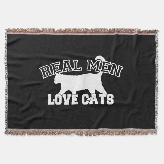 Real Men Liebe Cats Diese hier ist weiß Decke (Vorderseite)