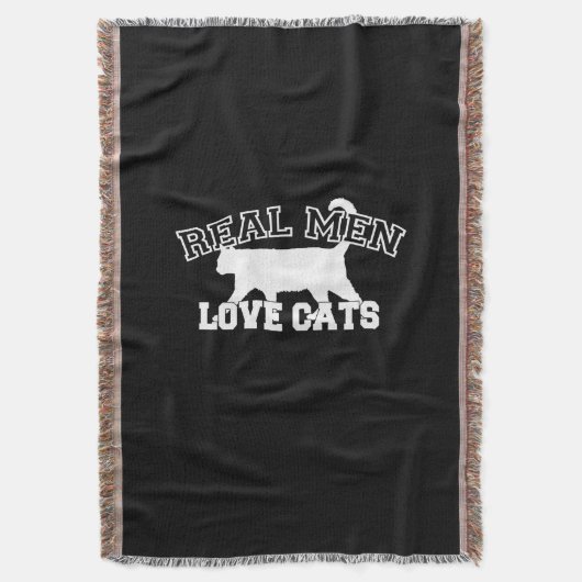 Real Men Liebe Cats Diese hier ist weiß Decke (Vorderseite Vertikal)