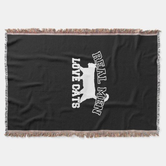 Real Men Liebe Cats Diese hier ist weiß Decke (Vorderseite)