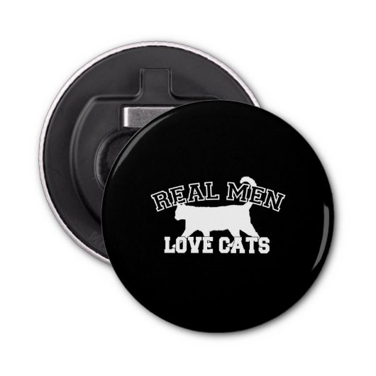 Real Men Liebe Cats Diese hier ist weiß Flaschenöffner (Vorderseite)