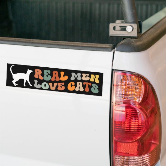 Real Men Liebe Cats Funny Autoaufkleber (Auf Lkw)