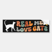 Real Men Liebe Cats Funny Autoaufkleber (Vorne)