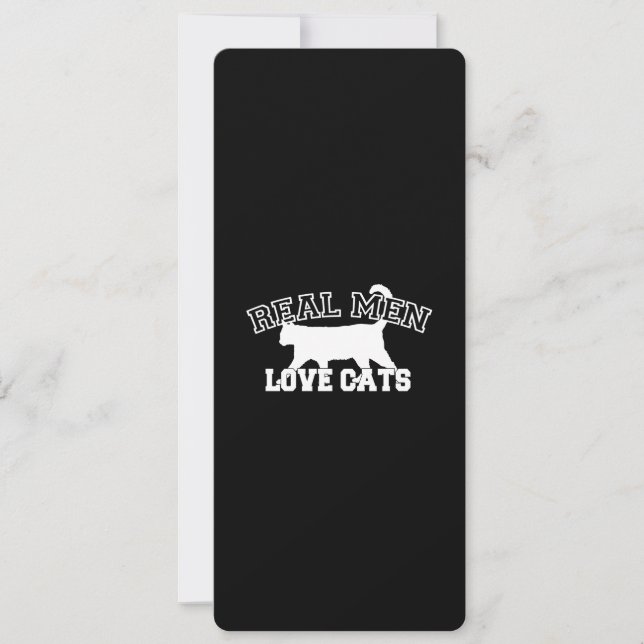 Real Men Liebe Cats Grafisches Design auf schwarze (Vorderseite)