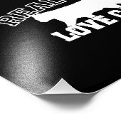 Real Men Liebe Cats Grafisches Design auf schwarze Fotodruck (Ecke)