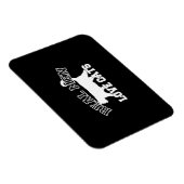 Real Men Liebe Cats Grafisches Design auf schwarze Magnet (Rechte Seite)