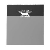 Real Men Liebe Cats Grafisches Design auf schwarze Notizblock (Vorderseite)