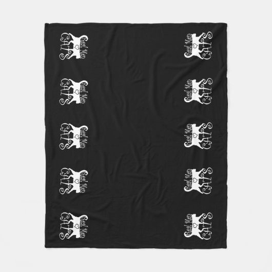 Real Men Liebe Cats Jazzy Style Fleecedecke (Vorderseite)