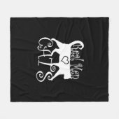 Real Men Liebe Cats Jazzy Style Fleecedecke (Vorderseite (Horizontal))