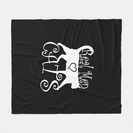 Real Men Liebe Cats Jazzy Style Fleecedecke (Vorderseite (Horizontal))