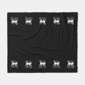 Real Men Liebe Cats Jazzy Style Fleecedecke (Vorderseite (Horizontal))