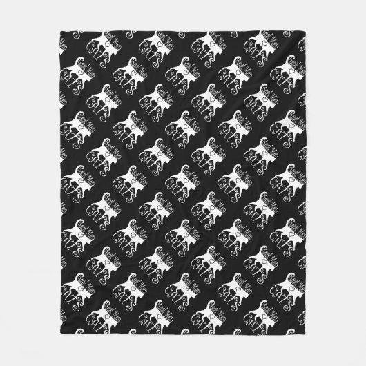 Real Men Liebe Cats Jazzy Style Fleecedecke (Vorderseite)