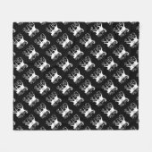 Real Men Liebe Cats Jazzy Style Fleecedecke (Vorderseite (Horizontal))